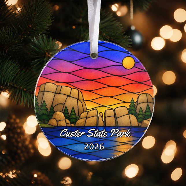 Personalized Custer State Park Acrylic Ornament, C Ornament (Creator Uploaded)