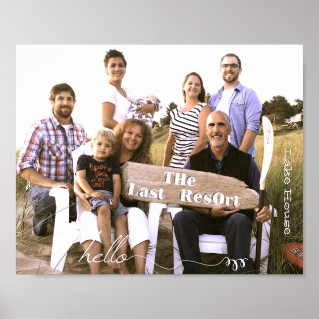 Personalized Custom 10" x 8" Print Cute Hello (Front)