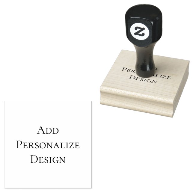 Personalized Custom 2.5" x 2.5" Rubber Stamp (Stamped)