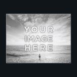 Personalized Custom 2 Photo Black And White  Postcard<br><div class="desc">Upload your photo and create your personalized Black And White Postcard! Make your perfect gift for friends, couple, kids and family, create your best keepsake, say hello to your belovew ones from your trips! Do you want to buy this beach landscapes without personalize it? These amazing photos by Frank Mckenna...</div>