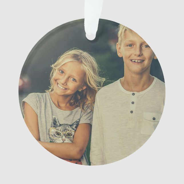 Personalized Custom 2 Photo Double Sided Ornament (Front)