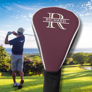 Personalized Custom 3-Color Monogram Name Golf Head Cover