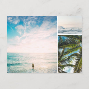 Personalized Custom 3 Photo Postcard