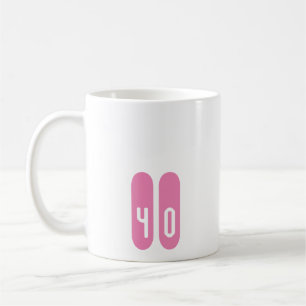 Personalized Custom 40 Mug, 40th birthday Coffee Mug
