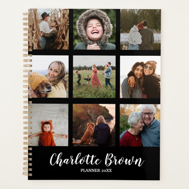 Personalized Custom 9 Photos Collage Planner (Front)
