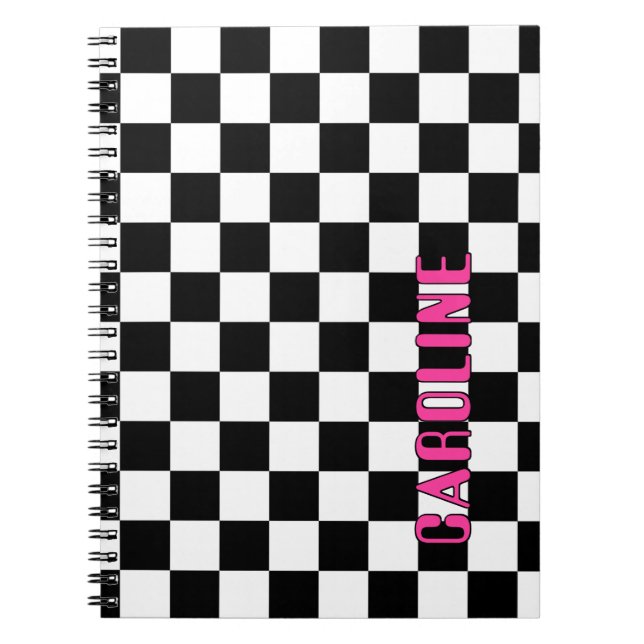 Personalized Custom Abstract Geometric Check Notebook (Front)