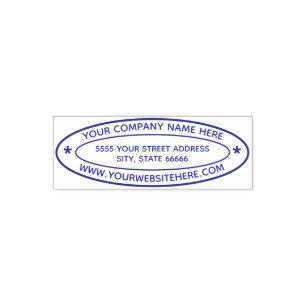 Personalized Custom Address Oval Stamp Template