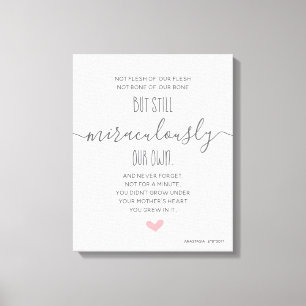 Personalized Custom Adoption Day Gift / Present Canvas Print