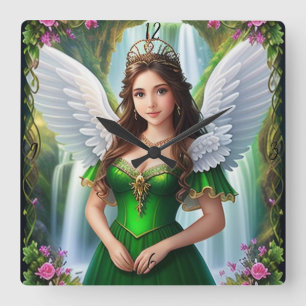 Personalized Custom Angel Princess Clock