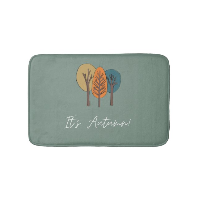 Personalized Custom Autumn Bath Mat (Front)