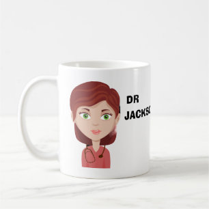 Personalized  custom avatar doctor's day coffee mug