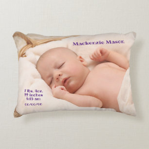 Personalized Custom Baby Photo Accent Pillow
