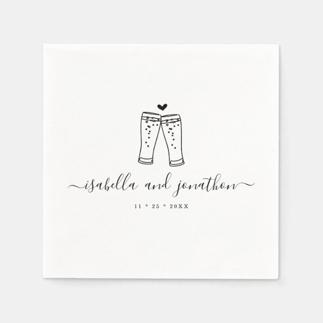 Personalized Custom Beer Toast Napkins (Front)