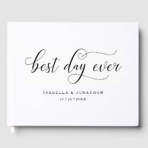 Personalized Custom "Best Day Ever" Wedding Guest Book
