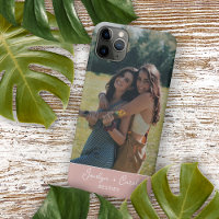 Personalized Custom Best Friends Photo Blush Pink