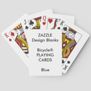 Personalized Custom Bicycle® BLUE Playing Cards
