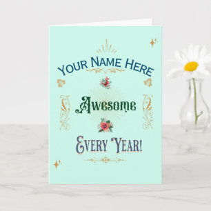 Personalized Custom Birthday Card - Awesome