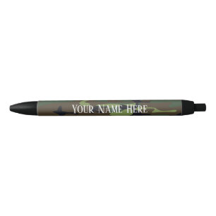Personalized Custom Black Trim Pen, Black Ink Black Ink Pen
