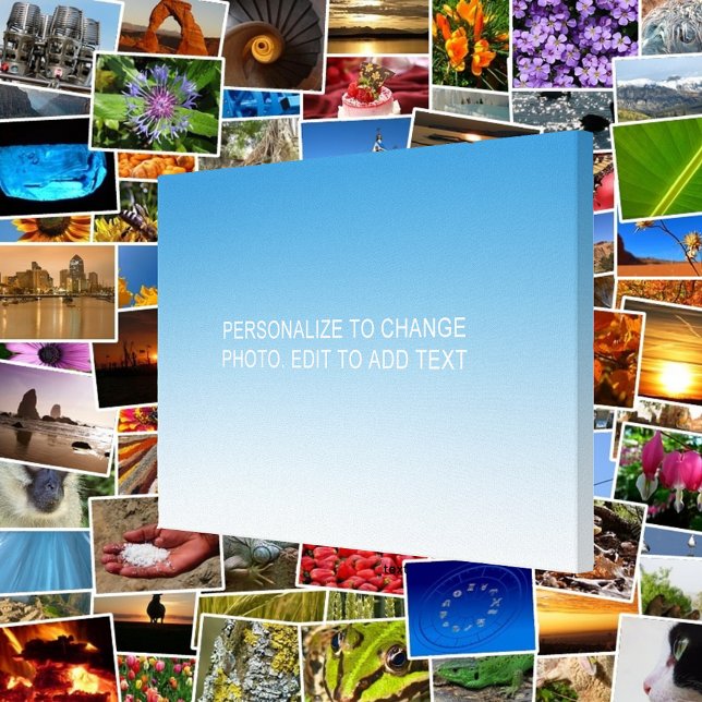 Personalized Custom Blue Artwork Photo Add Text Canvas Print (Personalized Custom Blue Artwork Photo Add Text Canvas Print)