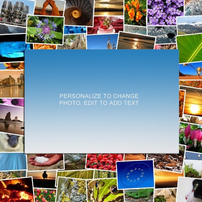 Personalized Custom Blue Artwork Photo Add Text Poster (Personalized Custom Blue Artwork Photo Add Text Poster)