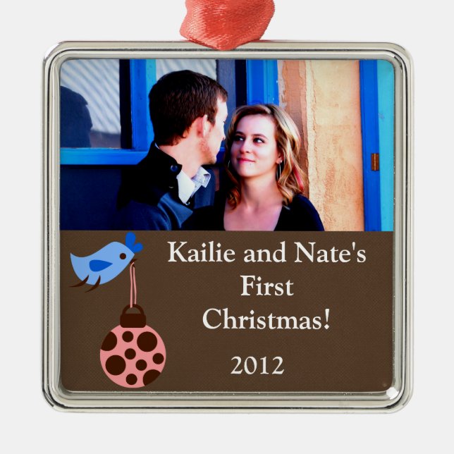 Personalized Custom Blue Bird / Christma Ornaments (Front)