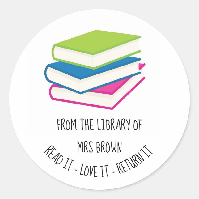 Personalized Custom Book Stickers | Bookplate Labe (Front)