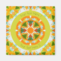 Personalized Custom Bright Orange Fun Green Star