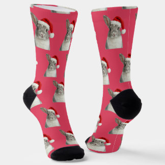 Personalized Custom Bunny Christmas Socks