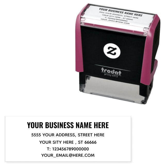Personalized Custom Business Address Stamp Example (In Situ)