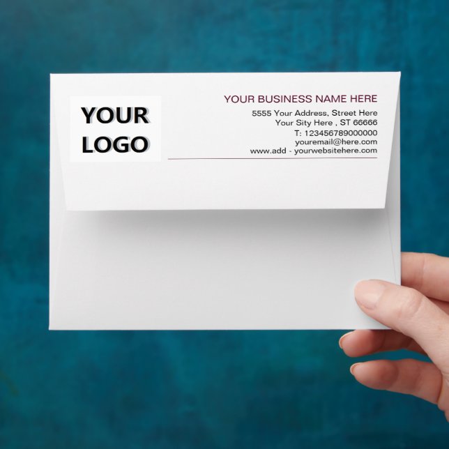 Personalized Custom Business Envelopes Template (Hand)