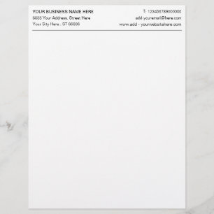 Personalized Custom Business Letterhead Template