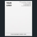 Personalized Custom Business Letterhead Template<br><div class="desc">Custom Colours and Fonts - Design Your Own Personalized Your Business Letterhead with Logo - Add Your Logo - Image - Photo or QR Code / and Name - Company / Address / Contact Information / More - Resize and move or remove and add elements / image with Customization tool....</div>