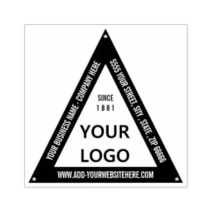Personalized Custom Business Logo Stamp - Triangle