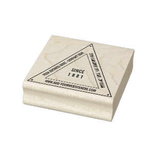 Personalized Custom Business Name Company Triangle Rubber Stamp