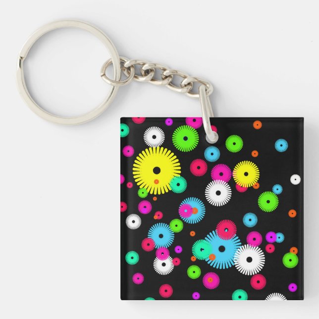 Personalized Custom Buttons & Pins Keychain (Front)