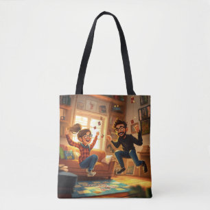 Personalized custom Champagne Ivory Floral Wedding Tote Bag