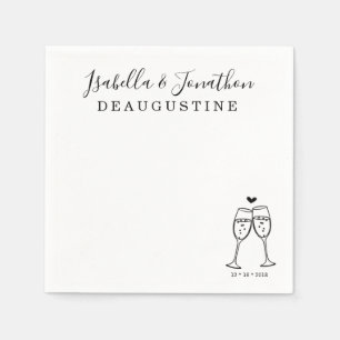 Personalized Custom Champagne Toast Napkins