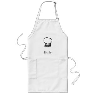 Personalized Custom Chef Hat & Spoons Bakery Long Apron