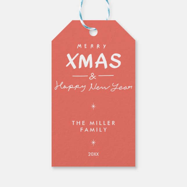 Personalized Custom Christmas Cute Gift Tags (Back)