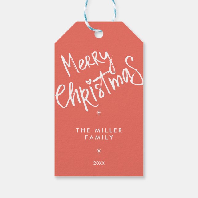 Personalized Custom Christmas Cute Gift Tags (Back)