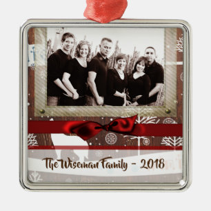 Personalized Custom Christmas Deer PHOTO Ornament
