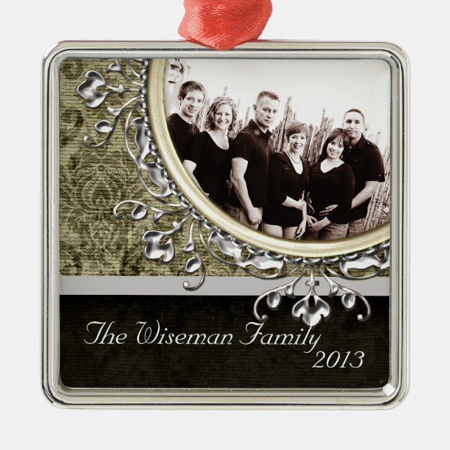 Personalized Custom Christmas PHOTO Ornament (Front)