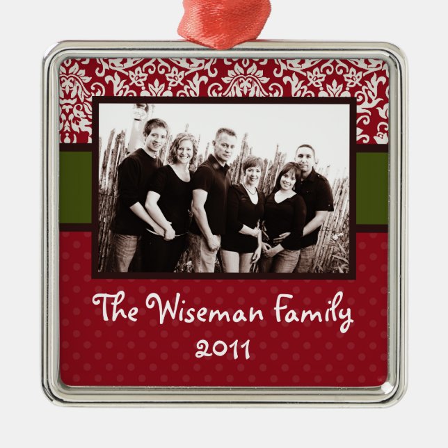 Personalized Custom Christmas PHOTO Ornament (Front)