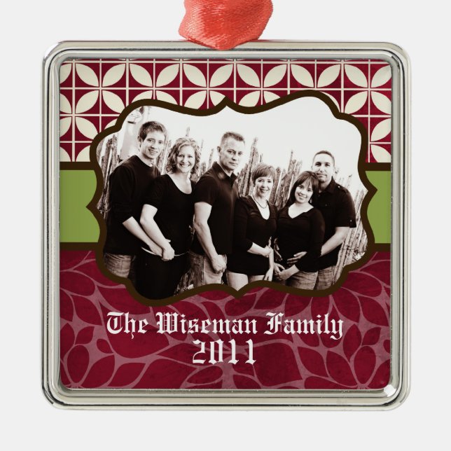Personalized Custom Christmas PHOTO Ornament (Front)