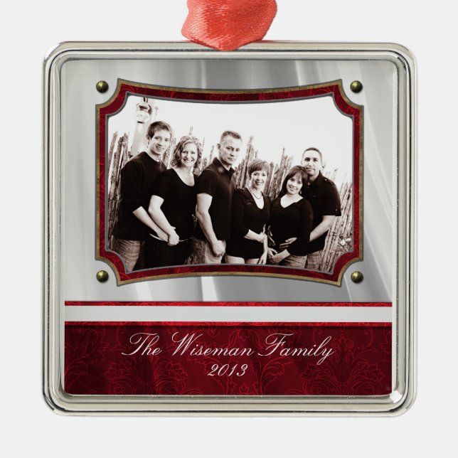 Personalized Custom Christmas PHOTO Ornament (Front)