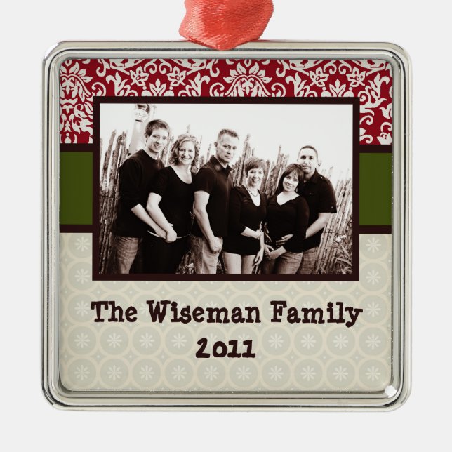 Personalized Custom Christmas PHOTO Ornament (Front)