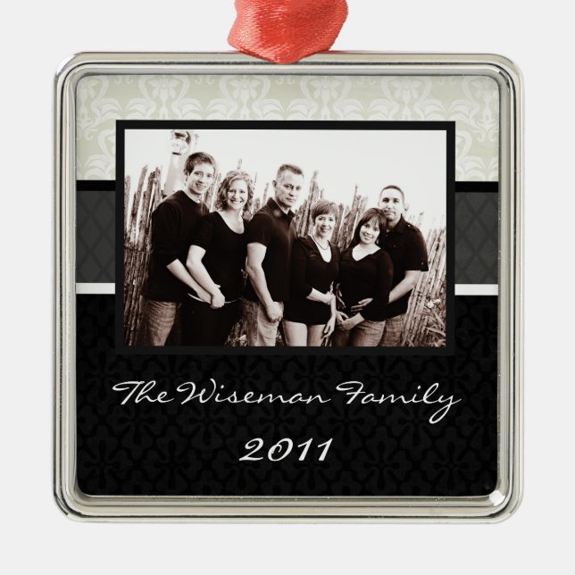 Personalized Custom Christmas PHOTO Ornament (Front)