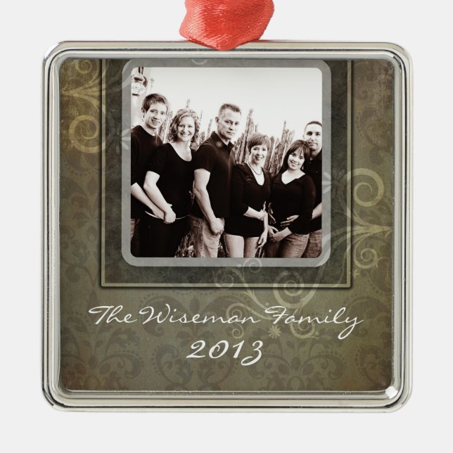 Personalized Custom Christmas PHOTO Ornament (Front)