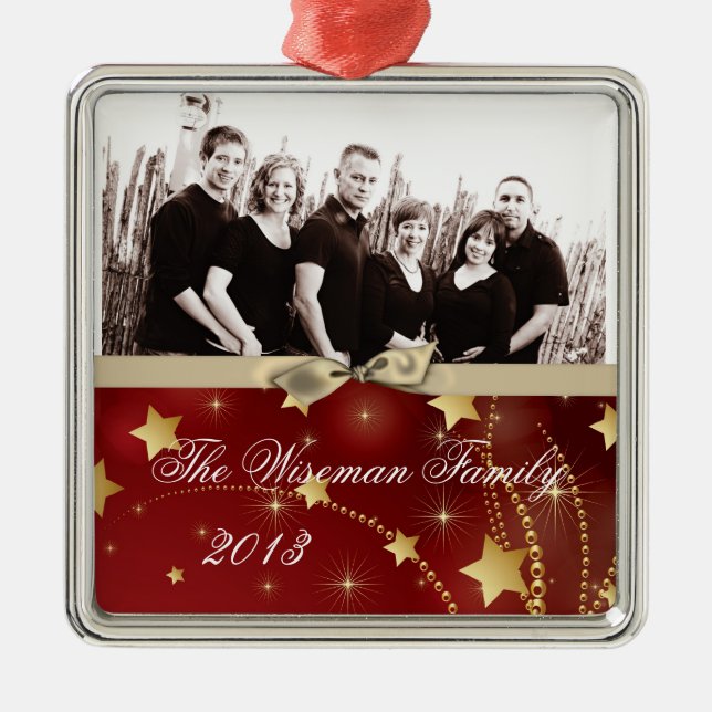 Personalized Custom Christmas PHOTO Ornament (Front)