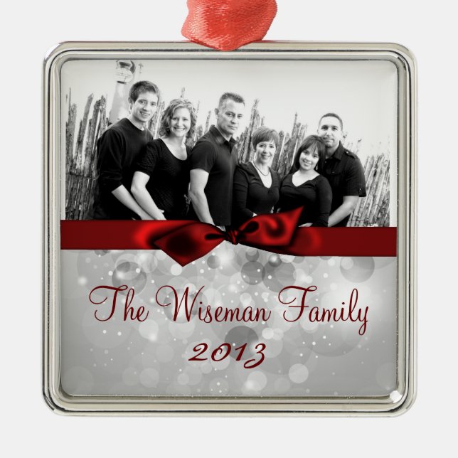 Personalized Custom Christmas PHOTO Ornament (Front)